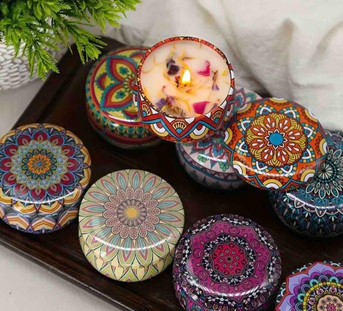 4.5cm Scented Tin Candle (Pack of 2) (Multicolor)