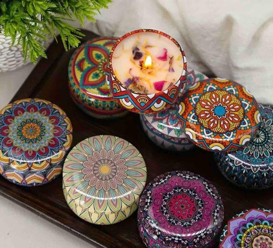4.5cm Scented Tin Candle (Pack of 2) (Multicolor)