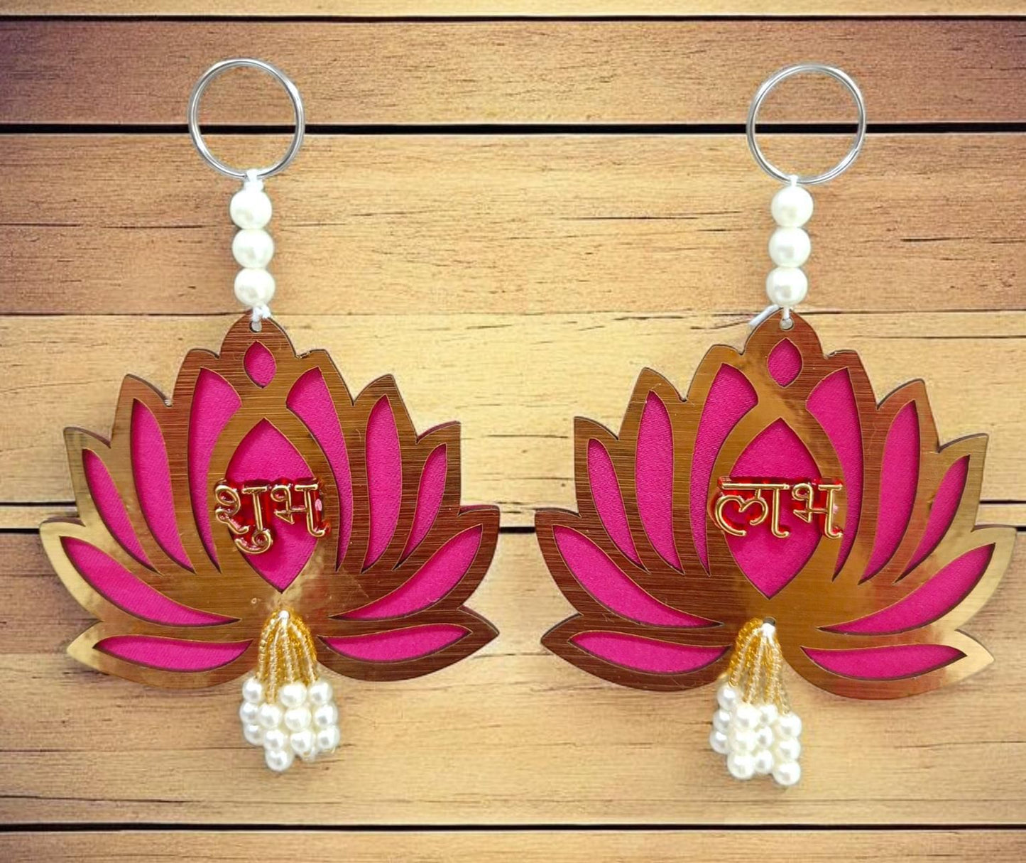 Premium Quality MDF Hanging Subh Labh (Pair of 1)