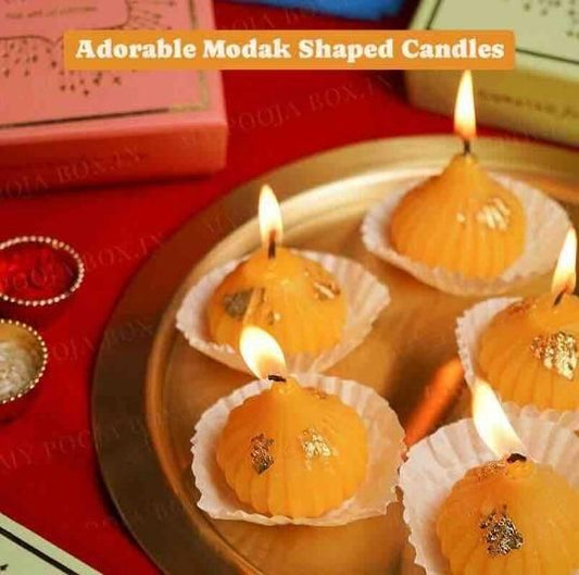 Modak Shaped Candles Pack of 2
