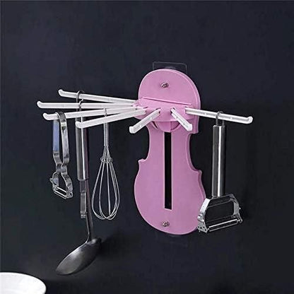 7-in-1 Multifunction Retractable Wall-Mounted Pull-Out Hanger Rack