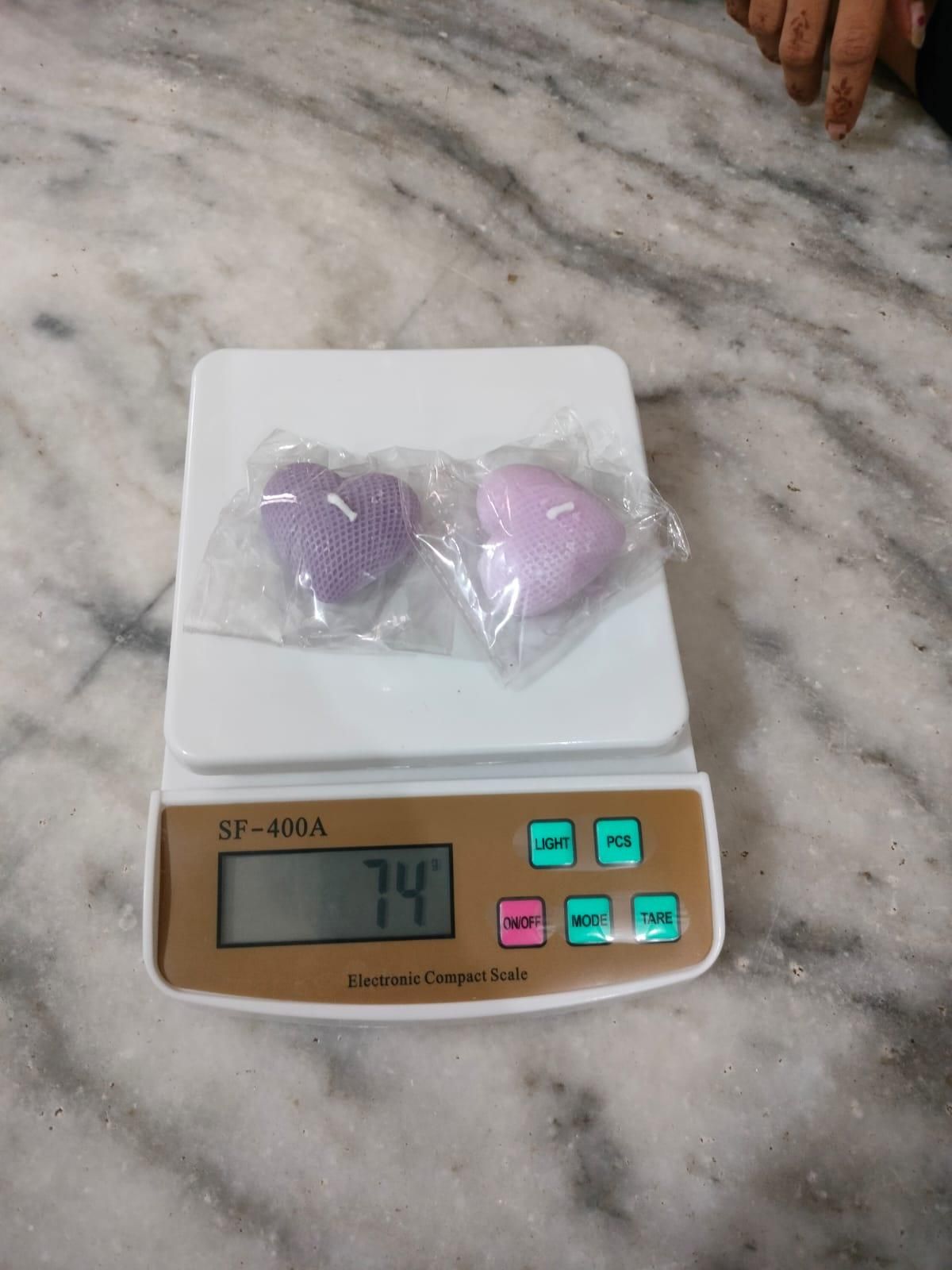 3D Heart-shaped Scented Candle  (Pack of 2)