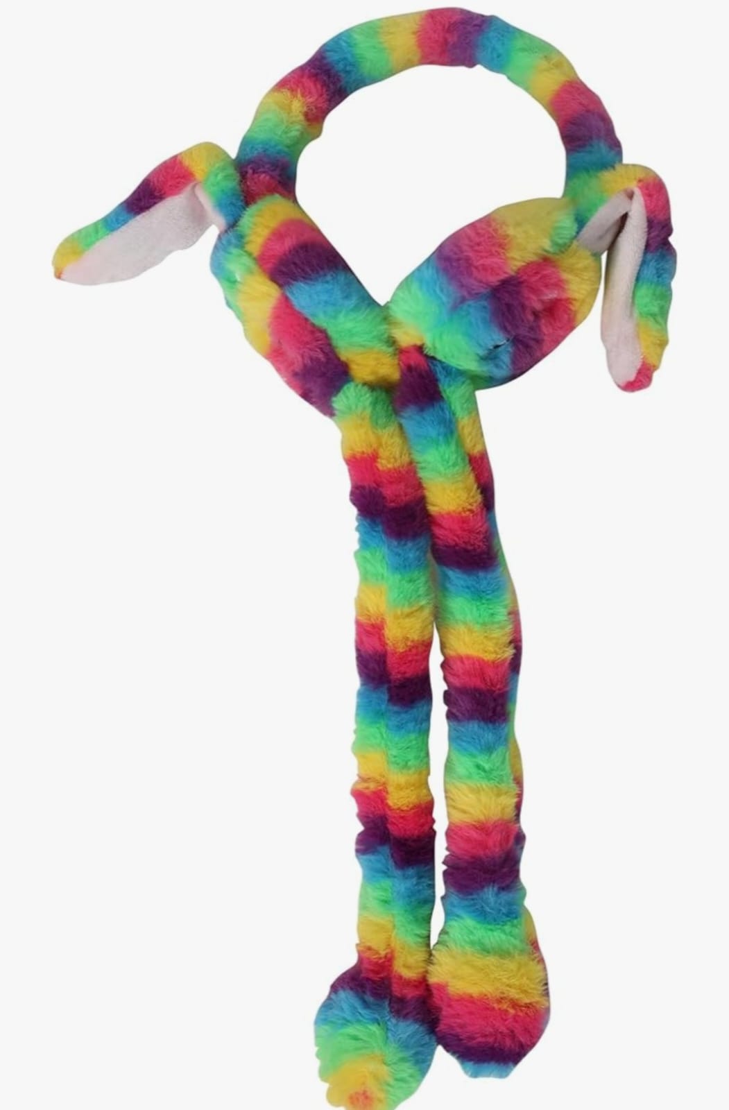 Jumping Rabbit Ear Winter Soft Warm Ear Muff For Girls & Kids - MultiColor Hair Band ( Pack Of 1 )