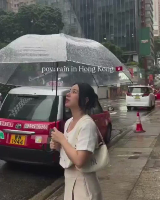 Clear Dome See Through Umbrella Transparent Rain Windproof